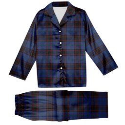 ScotsTee Shop Scottish Hume Tartan Pajama Satin Velvet Flannel Pajama Set