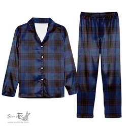 ScotsTee Shop Scottish Hume Tartan Pajama Satin Velvet Flannel Pajama Set