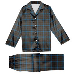 ScotsTee Shop Scottish Hanna of Leith yellow line Tartan Pajama Satin Velvet Flannel Pajama Set