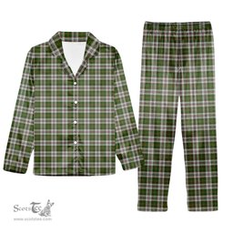 ScotsTee Shop Scottish Hay White Dress Tartan Pajama Satin Velvet Flannel Pajama Set