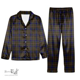 ScotsTee Shop Scottish Highfield Hunting Tartan Pajama Satin Velvet Flannel Pajama Set