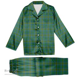 ScotsTee Shop Scottish Hunter of Hunterston Ancient Tartan Pajama Satin Velvet Flannel Pajama Set