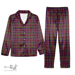 ScotsTee Shop Scottish Haughdale Tartan Pajama Satin Velvet Flannel Pajama Set