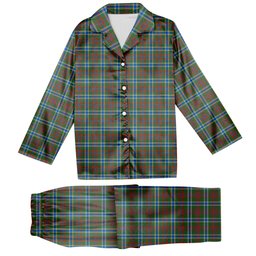 ScotsTee Shop Scottish Currie of Arran Modern Clan Tartan Pajama Satin Velvet Flannel Pajama Set