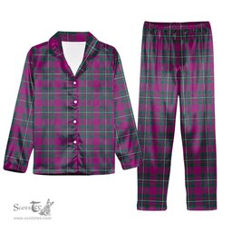 ScotsTee Shop Scottish Gregor Hunting Modern Tartan Pajama Satin Velvet Flannel Pajama Set