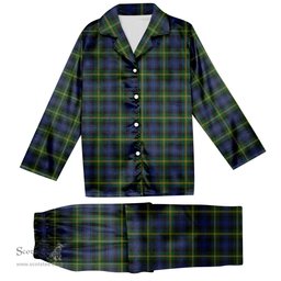 ScotsTee Shop Scottish Gordon 2 Tartan Pajama Satin Velvet Flannel Pajama Set