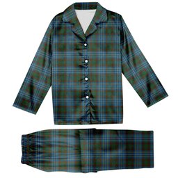 ScotsTee Shop Scottish Hughes Interconnection Int Tartan Pajama Satin Velvet Flannel Pajama Set