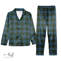 ScotsTee Shop Scottish Hughes Interconnection Int Tartan Pajama Satin Velvet Flannel Pajama Set