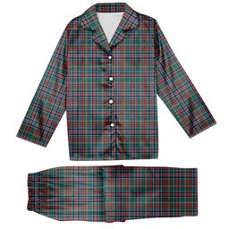 ScotsTee Shop Scottish Hunter Old Modern Tartan Pajama Satin Velvet Flannel Pajama Set