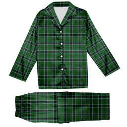ScotsTee Shop Scottish Innes Hunting Tartan Pajama Satin Velvet Flannel Pajama Set
