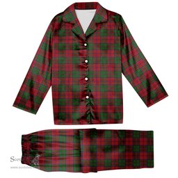 ScotsTee Shop Scottish Grant 1819 1 Tartan Pajama Satin Velvet Flannel Pajama Set