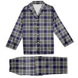 ScotsTee Shop Scottish Livingstone Dress Tartan Pajama Satin Velvet Flannel Pajama Set
