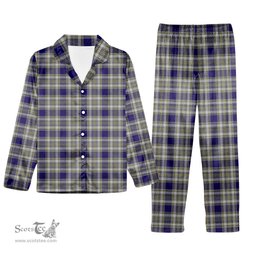 ScotsTee Shop Scottish Livingstone Dress Tartan Pajama Satin Velvet Flannel Pajama Set