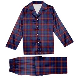ScotsTee Shop Scottish Glenn Tartan Pajama Satin Velvet Flannel Pajama Set