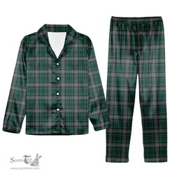 ScotsTee Shop Scottish Kelly of Sleat Hunting Tartan Pajama Satin Velvet Flannel Pajama Set