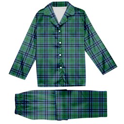 ScotsTee Shop Scottish Keith Ancient Tartan Pajama Satin Velvet Flannel Pajama Set