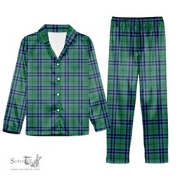 ScotsTee Shop Scottish Keith Ancient Tartan Pajama Satin Velvet Flannel Pajama Set