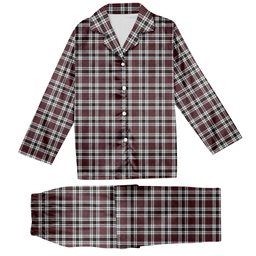 ScotsTee Shop Scottish Little Dress Ancient Tartan Pajama Satin Velvet Flannel Pajama Set