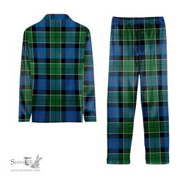 ScotsTee Shop Scottish Leslie Hunting Ancient Tartan Pajama Satin Velvet Flannel Pajama Set