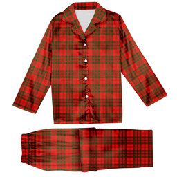 ScotsTee Shop Scottish Livingstone Modern Tartan Pajama Satin Velvet Flannel Pajama Set