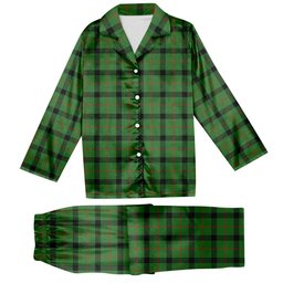 ScotsTee Shop Scottish Kincaid Ancient Tartan Pajama Satin Velvet Flannel Pajama Set