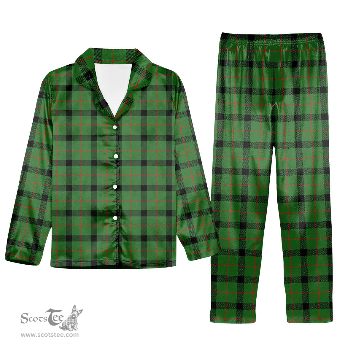 ScotsTee Shop Scottish Kincaid Ancient Tartan Pajama Satin Velvet Flannel Pajama Set