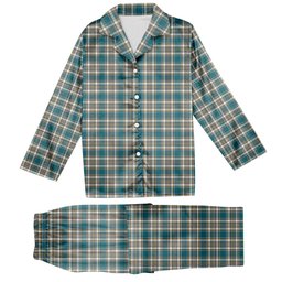 ScotsTee Shop Scottish Livingstone Dress Ancient Tartan Pajama Satin Velvet Flannel Pajama Set