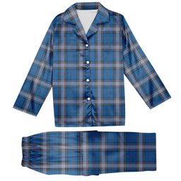 ScotsTee Shop Scottish Kinnaird Ancient Tartan Pajama Satin Velvet Flannel Pajama Set