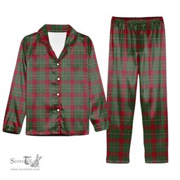 ScotsTee Shop Scottish Gregor of Cardney Modern Tartan Pajama Satin Velvet Flannel Pajama Set
