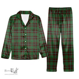 ScotsTee Shop Scottish Kiernan Tartan Pajama Satin Velvet Flannel Pajama Set