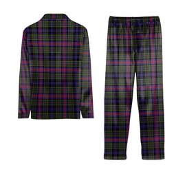 ScotsTee Shop Scottish Graham of Airth Modern Tartan Pajama Satin Velvet Flannel Pajama Set