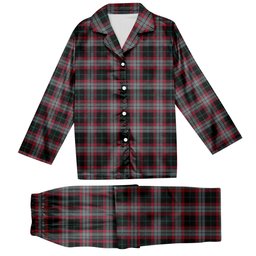 ScotsTee Shop Scottish Lindsay Hunting Modern Tartan Pajama Satin Velvet Flannel Pajama Set