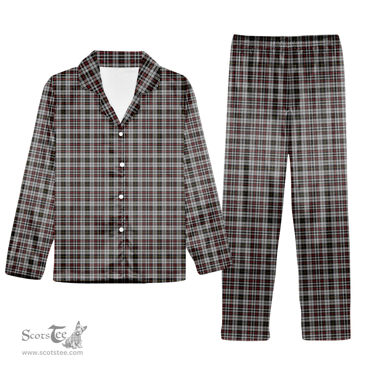 ScotsTee Shop Scottish Little Arisaid Tartan Pajama Satin Velvet Flannel Pajama Set