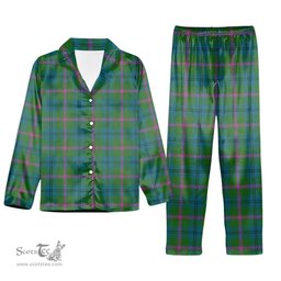 ScotsTee Shop Scottish Laurie (Lawrie) Ancient Clan Tartan Pajama Satin Velvet Flannel Pajama Set