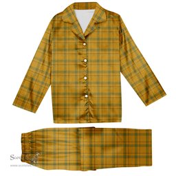 ScotsTee Shop Scottish Houston Ancient Tartan Pajama Satin Velvet Flannel Pajama Set