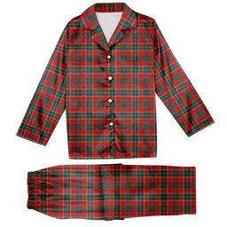 ScotsTee Shop Scottish Hunter USA Modern Tartan Pajama Satin Velvet Flannel Pajama Set