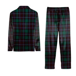 ScotsTee Shop Scottish Hunter of Peebleshire Modern Tartan Pajama Satin Velvet Flannel Pajama Set