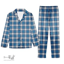 ScotsTee Shop Scottish Hutton SC Tartan Pajama Satin Velvet Flannel Pajama Set