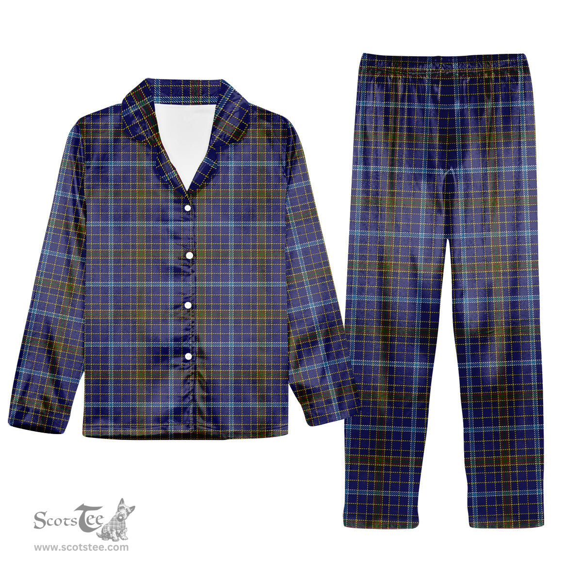 ScotsTee Shop Scottish Knox 2 Tartan Pajama Satin Velvet Flannel Pajama Set