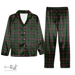 ScotsTee Shop Scottish Hall from Springbrook and Newtown Tartan Pajama Satin Velvet Flannel Pajama Set