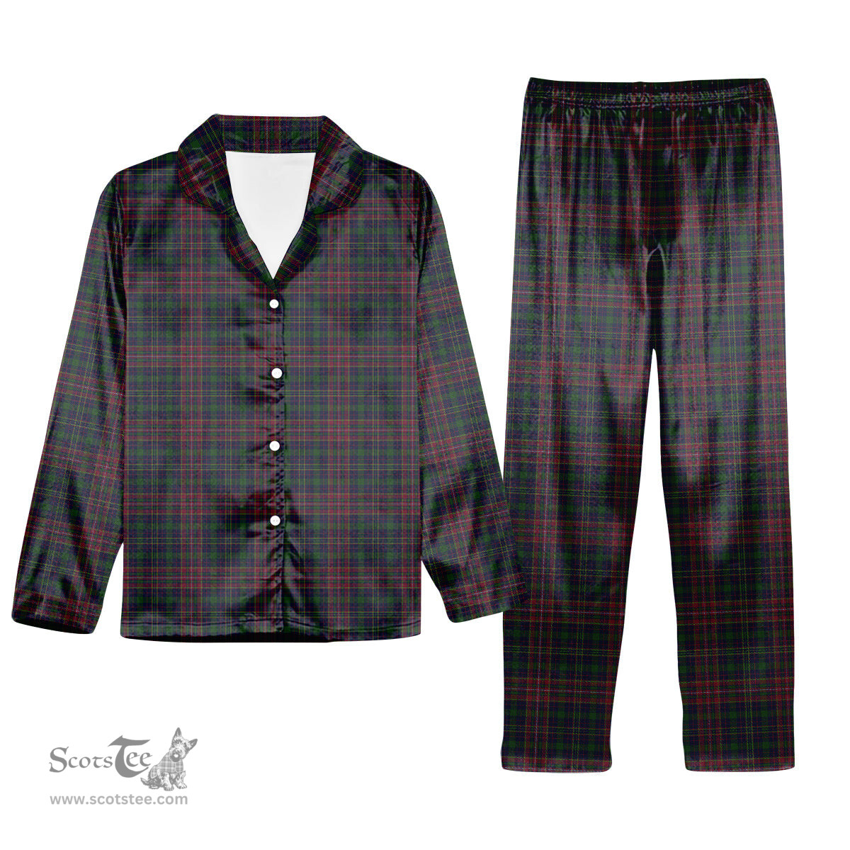 ScotsTee Shop Scottish Jrgensen of Taasingee Tartan Pajama Satin Velvet Flannel Pajama Set