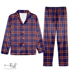 ScotsTee Shop Scottish Laing of Archiestown Tartan Pajama Satin Velvet Flannel Pajama Set
