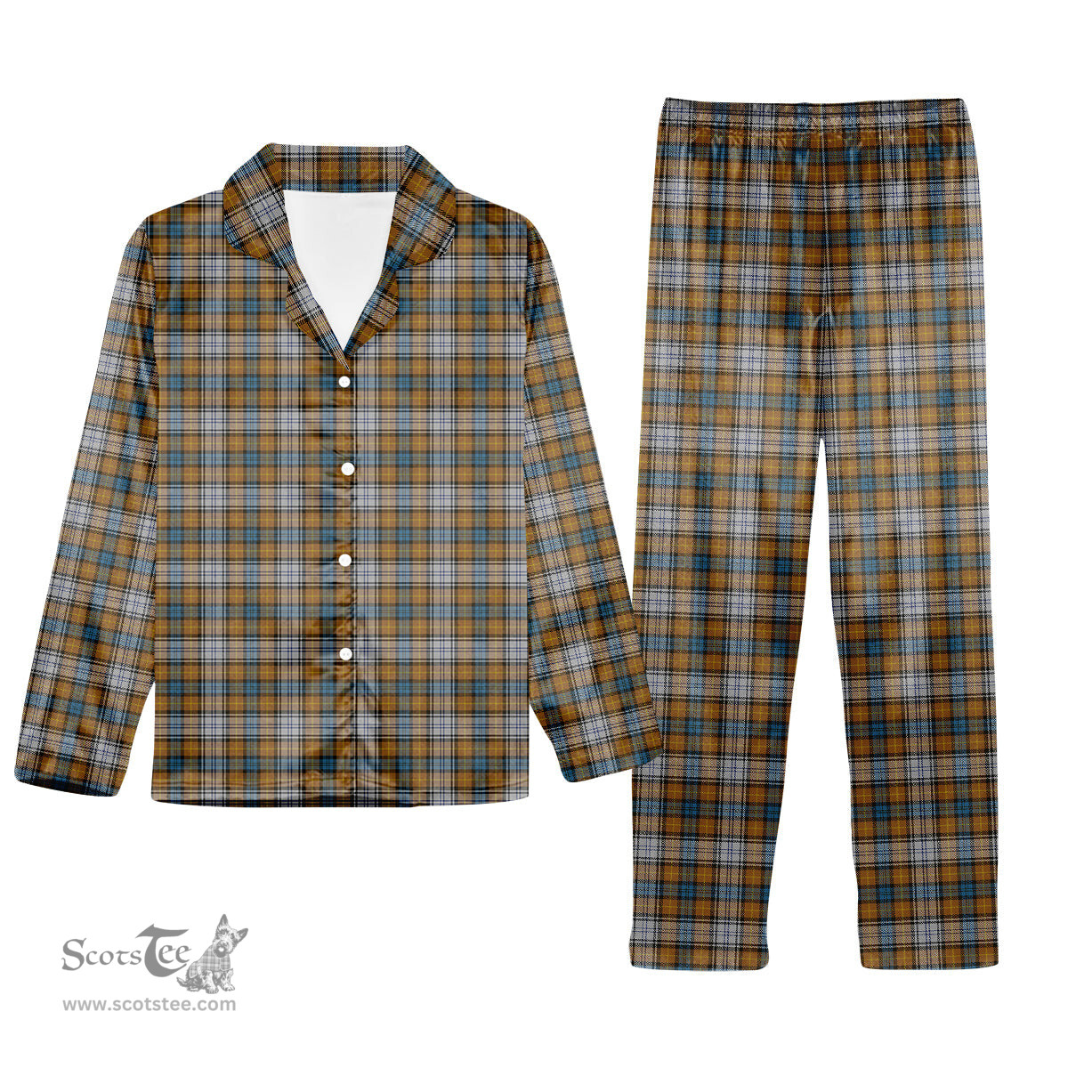 ScotsTee Shop Scottish Gordon dress 5 Tartan Pajama Satin Velvet Flannel Pajama Set