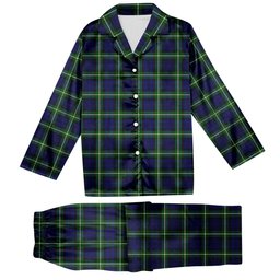 ScotsTee Shop Scottish Lammie Tartan Pajama Satin Velvet Flannel Pajama Set