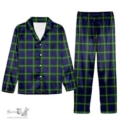 ScotsTee Shop Scottish Lammie Tartan Pajama Satin Velvet Flannel Pajama Set