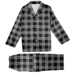 ScotsTee Shop Scottish Kinnieson Tartan Pajama Satin Velvet Flannel Pajama Set