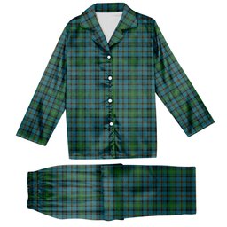 ScotsTee Shop Scottish Hope Vere Ancient Clan Tartan Pajama Satin Velvet Flannel Pajama Set