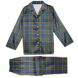 ScotsTee Shop Scottish Healy Tartan Pajama Satin Velvet Flannel Pajama Set