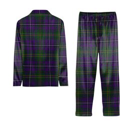 ScotsTee Shop Scottish Hay of Megginch Tartan Pajama Satin Velvet Flannel Pajama Set
