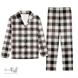 ScotsTee Shop Scottish Hogg Modern Tartan Pajama Satin Velvet Flannel Pajama Set